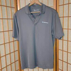 Under Armour Men's Loose Heatgear NCAA Championships Polo Shirt Gray Large